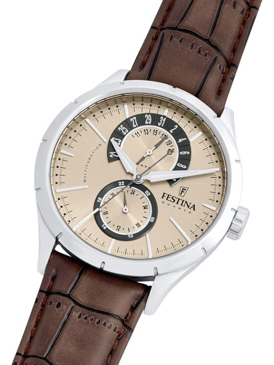 Orologio Uomo Festina F16573/9 Multifunzione con Cinturino in Pelle Marrone