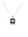Collana Donna in Argento 925% con Ciondolo Segno Zodiacale Ariete Cammeo con
