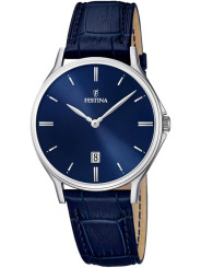 Orologio Uomo Festina F16745/3 Correa Clásico con Cinturino in Pelle Blu