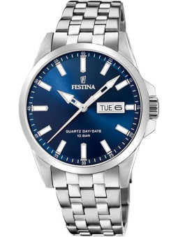 Orologio Uomo Festina Classics F20357/3 Acciaio Silver Quadrante Blu 41mm