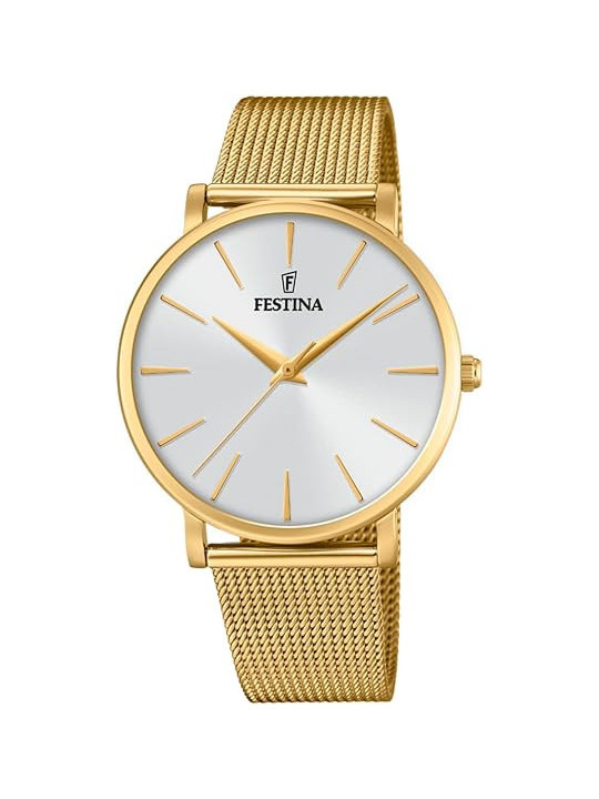 Orologio Donna Festina Boyfriend F20476/1 Acciaio Dorato 36mm