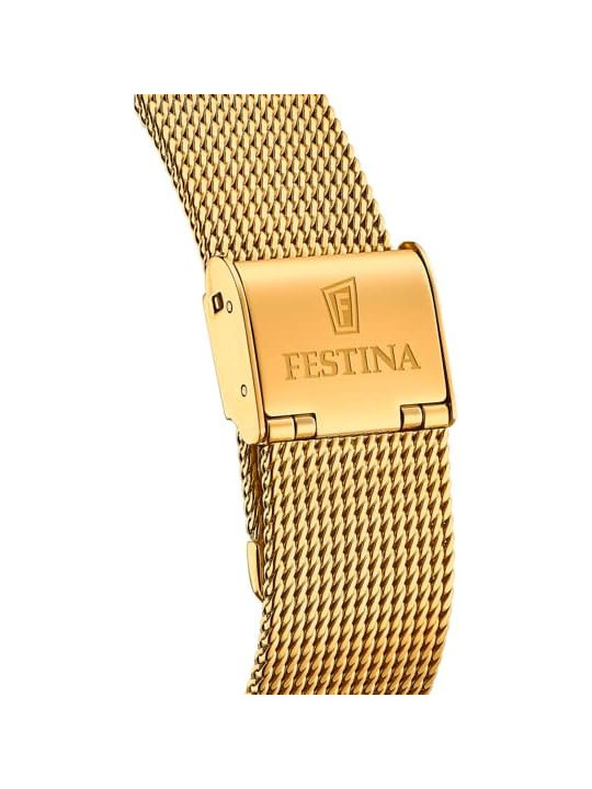 Orologio Donna Festina Boyfriend F20476/1 Acciaio Dorato 36mm