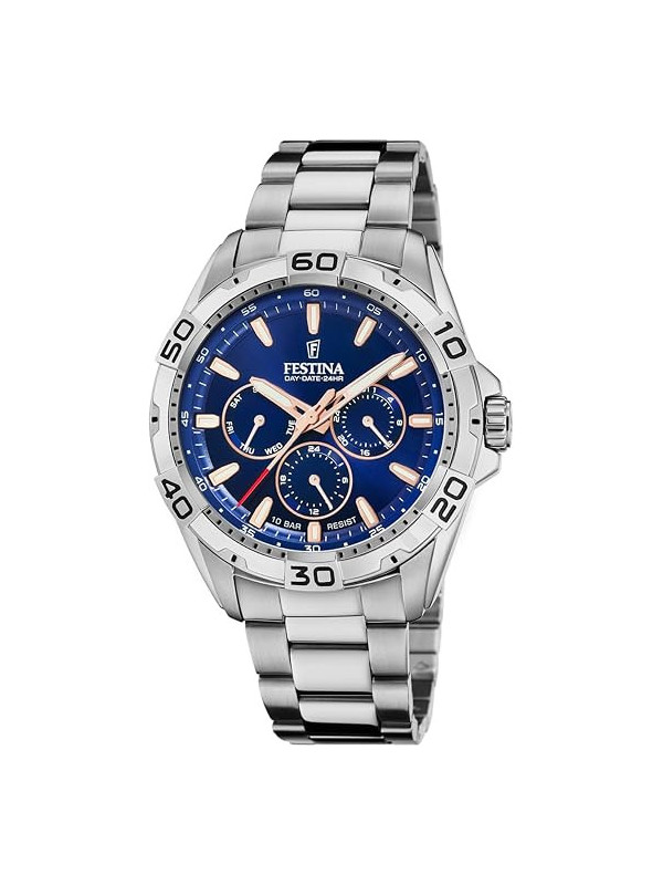 Orologio Uomo Festina Multifunction F20623/2 Acciaio Silver 43mm
