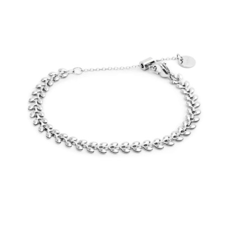 Bracciale Uomo Marlù 18BR196 Acciaio Silver catena a foglia chevron