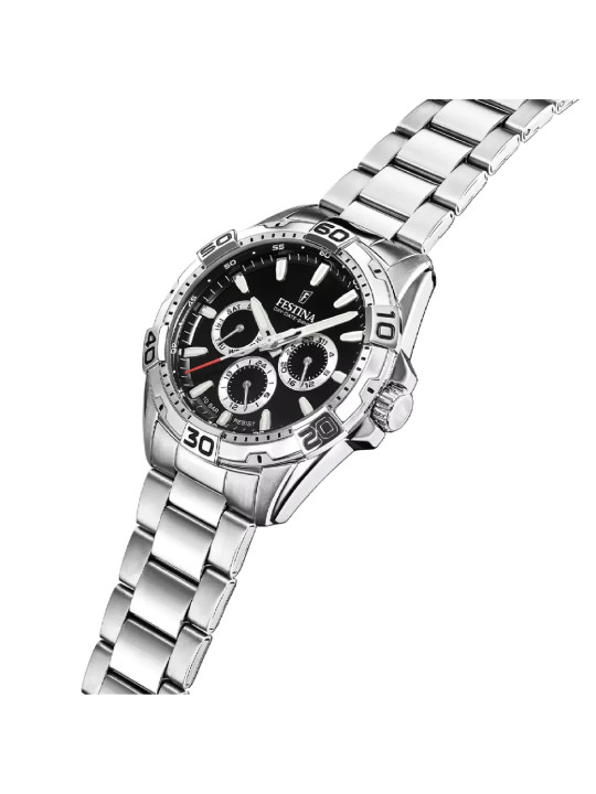 Orologio Uomo Festina Multifunzione F20623/4 Acciaio Silver Quadrante Nero