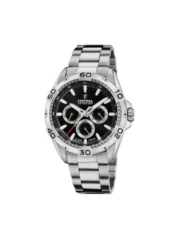 Orologio Uomo Festina Multifunzione F20623/4 Acciaio Silver Quadrante Nero