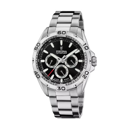 Orologio Uomo Festina Multifunzione F20623/4 Acciaio Silver Quadrante Nero