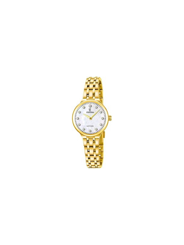 Orologio Donna Festina Mademoiselle F20745/1 Acciaio Dorato Vetro Zaffiro