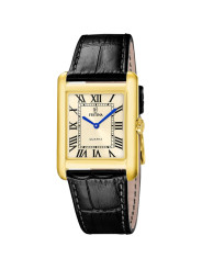 Orologio Uomo Festina On The Square F20772/2 Pelle Nera Quadrante Oro 30mm
