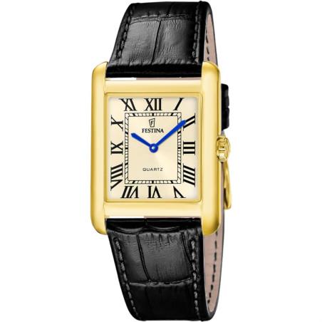 Orologio Uomo Festina On The Square F20772/2 con Cinturino in Pelle Nera