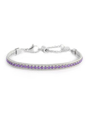 Bracciale Donna Marlù 31BR0009-P Tennis in Acciaio con Cubic Zirconia e Catena Snake Regolabile