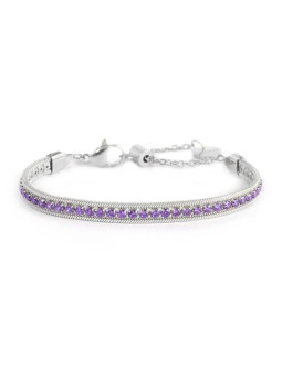 Bracciale Donna Marlù 31BR0009-P Tennis in Acciaio con Cubic Zirconia e Catena Snake Regolabile