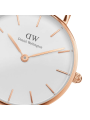 Orologio Solo Tempo Unisex DW00100251 Petite Cornwall Nero, Cassa Oro Rosa 28 mm