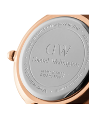 Orologio Solo Tempo Unisex DW00100251 Petite Cornwall Nero, Cassa Oro Rosa 28 mm