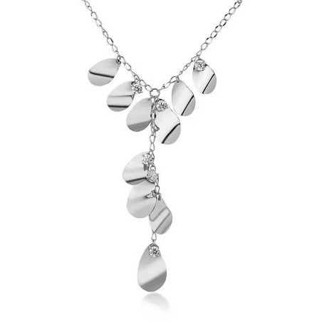 Collana Donna Brosway Bloom BOM07 Acciaio Silver e Cristalli