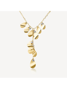 Collana Donna Brosway Bloom BOM08 Acciaio Dorato e Cristalli