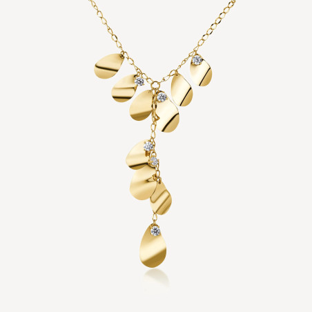 Collana Donna Brosway Bloom BOM08 Acciaio Dorato e Cristalli