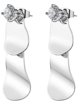 Orecchini Donna Brosway Bloom BOM25 Pendenti in Acciaio 316L con Cristalli