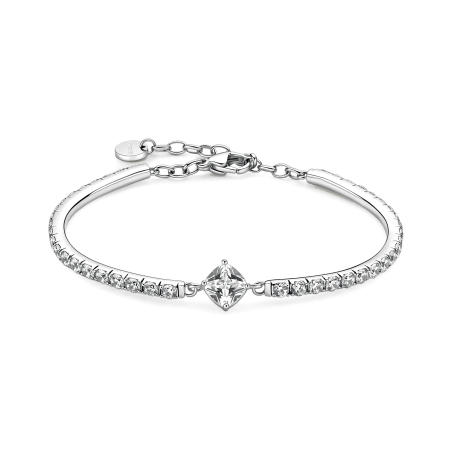 Bracciale Donna Brosway Desideri BEI113 Semirigido in Acciaio 316L con Cubic Zirconia Cushion