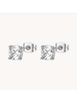 Orecchini Donna Brosway Desideri BEIE036 a Lobo in Acciaio Dorato 316L con Cubic Zirconia Cushion