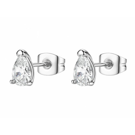 Orecchini Donna Brosway Desideri BEIE037 a Lobo in Acciaio Dorato 316L con Cubic Zirconia Cushion