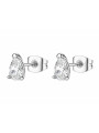 Orecchini Donna Brosway Desideri BEIE037 a Lobo in Acciaio Dorato 316L con Cubic Zirconia Cushion