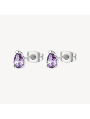 Orecchini Donna Brosway Desideri BEIE038 a Lobo in Acciaio 316L con Cubic Zirconia Pear Ametista