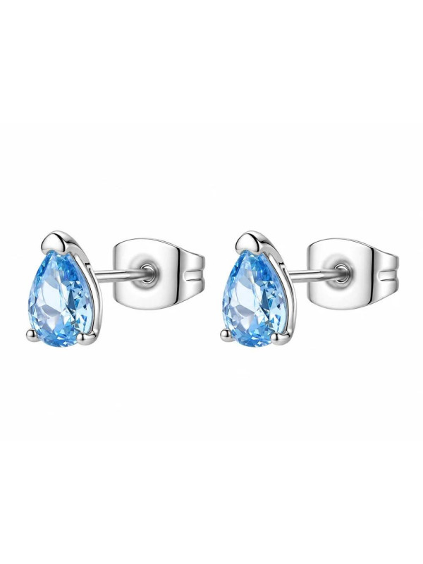 Orecchini Donna Brosway Desideri BEIE039 a Lobo in Acciaio 316L con Cubic Zirconia Acquamarina