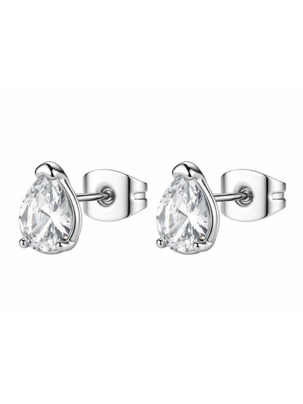 Orecchini Donna Brosway Desideri BEIE041 a Lobo in Acciaio 316L con Cubic Zirconia Bianca