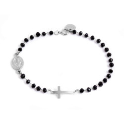 Bracciale Unisex Marlù 33BR0004N-L in Acciaio Ematite Nero