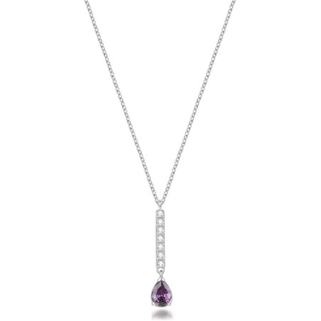 Collana Donna Brosway Desideri BEIN035 Acciaio e Zirconia Ametista