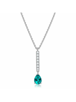 Collana Donna Brosway Desideri BEIN037 Acciaio e Zirconia Paraiba