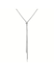 Collana Donna Brosway Weave BWV01 a Y in Acciaio 316L con Catena Snake e Elemento Scorrevole