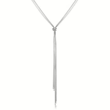 Collana Donna Brosway Weave BWV01 a Y in Acciaio 316L con Catena Snake e Elemento Scorrevole