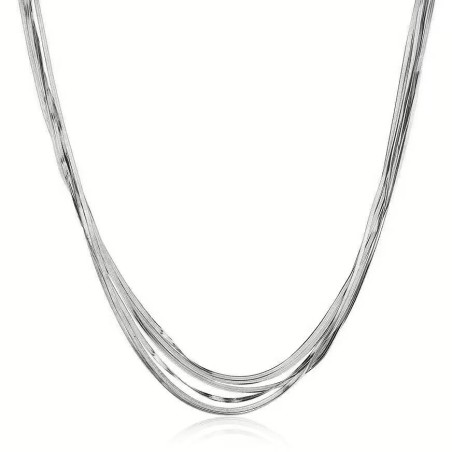 Collana Donna Brosway Weave BWV03 a Y in Acciaio 316L con Catene Snake e Cristalli