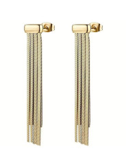 Orecchini Donna Brosway Weave BWV22 Pendenti in Acciaio Dorato 316L con Catene Snake