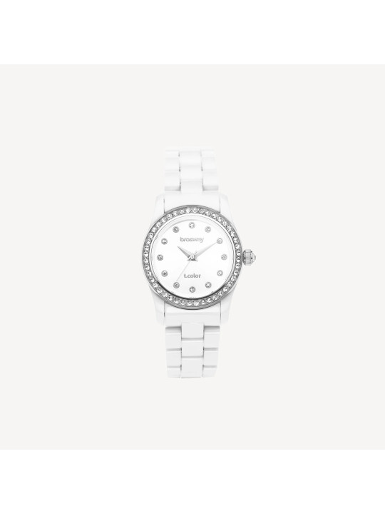 Orologio Donna Brosway T-Color WTC13 Solo Tempo Acciaio e Policarbonato Bianco 31 mm