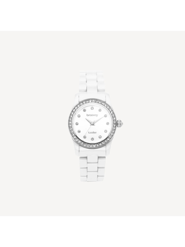 Orologio Donna Brosway T-Color WTC13 Solo Tempo Acciaio e Policarbonato Bianco 31 mm