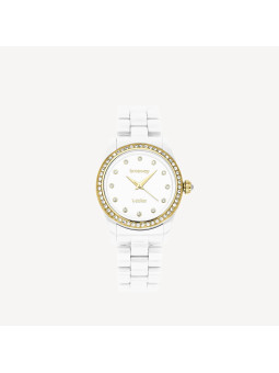 Orologio Donna Brosway T-Color WTC70 Solo Tempo Acciaio Oro e Policarbonato Bianco 36 mm