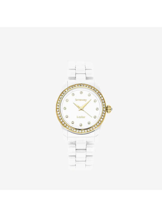 Orologio Donna Brosway T-Color WTC70 Solo Tempo Acciaio Oro e Policarbonato Bianco 36 mm