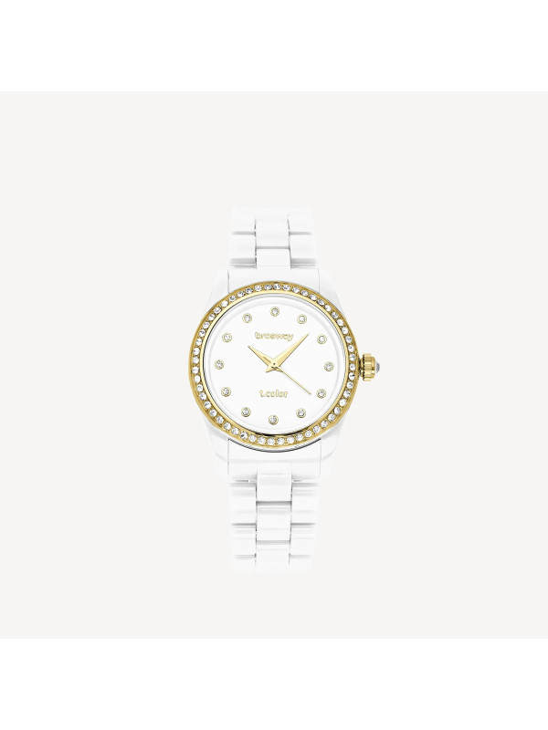 Orologio Donna Brosway T-Color WTC70 Solo Tempo Acciaio Oro e Policarbonato Bianco 36 mm