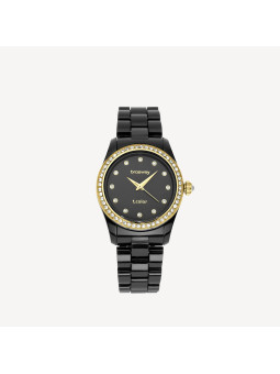 Orologio Donna Brosway T-Color WTC71 Solo Tempo Acciaio Oro 14K e Policarbonato Nero 36 mm