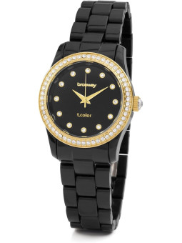 Orologio Donna Brosway T-Color WTC73 Solo Tempo Acciaio Oro 14K e Policarbonato Nero 31 mm