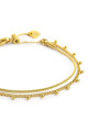 Bracciale Doppia Catena Snake e Grumetta con Sfere Regolabile 33BR0042G
