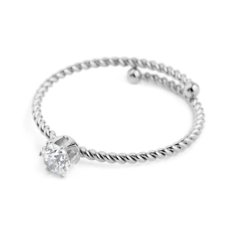 Anello Marlù 18AN115W-S Regolabile con Zircone Bianco | Anelli Marlù