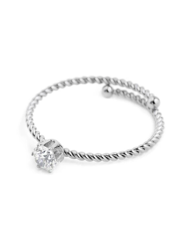 Anello Marlù 18AN115W-S Regolabile con Zircone Bianco | Anelli Marlù