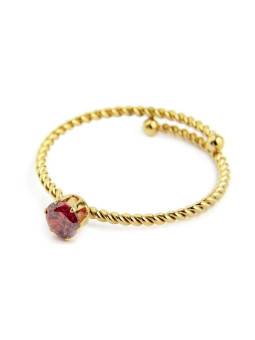 Anello Marlù Donna 18AN115GR-S Dorato Regolabile con Cristallo Rosso 4 mm