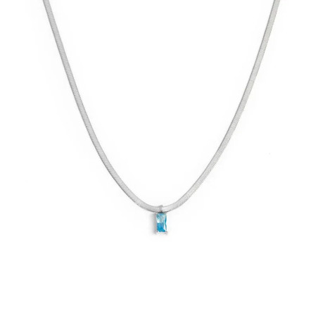 Collana Marlù 31CN0001-AM Sparkles con Zircone Acquamarina | Collane Marlù