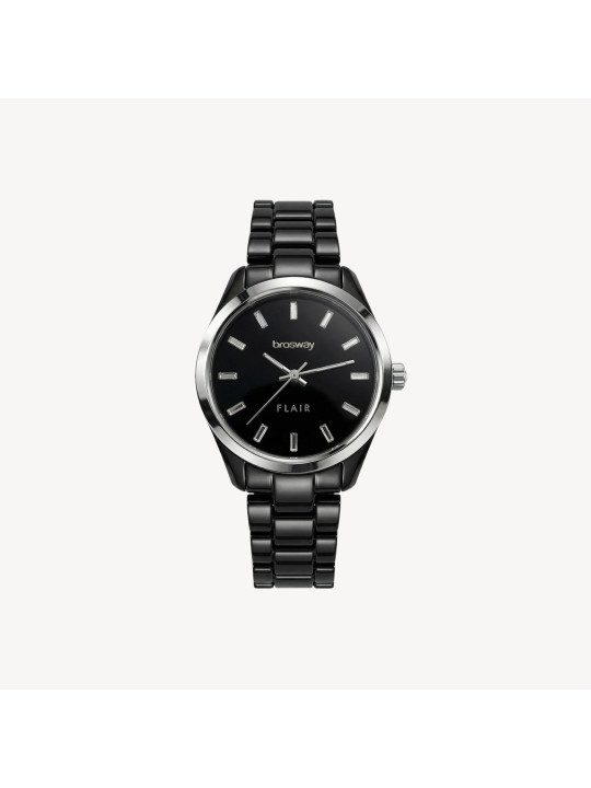 Orologio Brosway Flair WFA02 Donna in Acciaio con Cristalli e Cinturino Nero