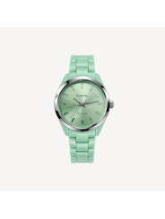 Orologio Brosway Flair WFA05 Donna in Acciaio con Cristalli e Cinturino Verde Chiaro